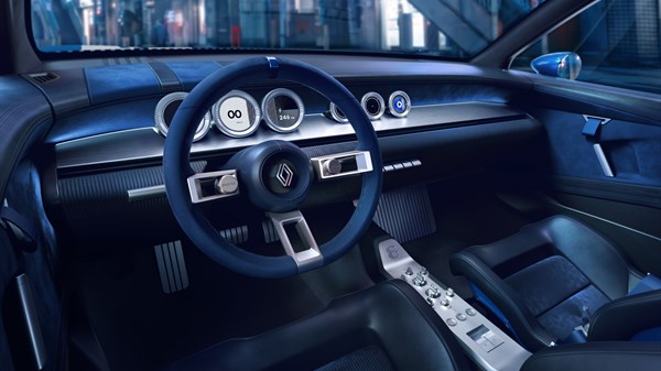 Renault 8 Gordini Concept - ltableau de bord aluminium brossé
